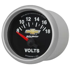 GAUGE; VOLTMETER; 2 1/16in.; 18V; ELECTRIC; CHEVY GOLD BOWTIE image 2