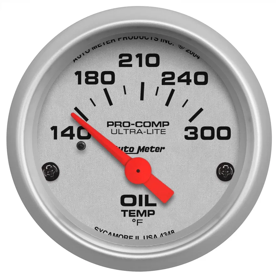 GAUGE; OIL TEMP; 2 1/16in.; 140-300deg.F; ELECTRIC; ULTRA-LITE
