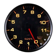 GAUGE; TACHOMETER; 5in.; 11K RPM; W/SHIFT LIGHT/PEAK MEM; BLACK/SMOKE/BLK; SPEK image 7