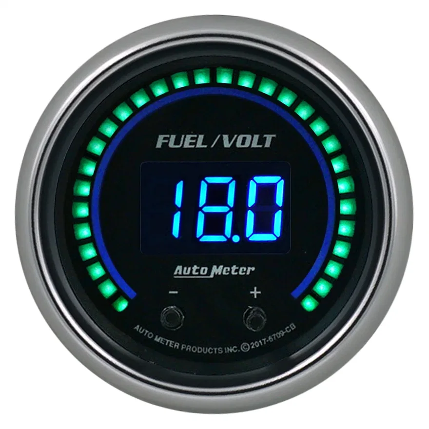 GAUGE; FUEL/VOLT; 2 1/16in. TWO CHANNEL; SELECTABLE; COBALT ELITE DIGITAL