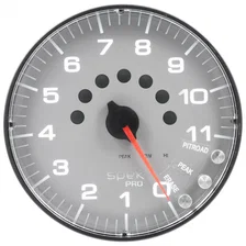 GAUGE; TACHOMETER; 5in.; 11K RPM; W/SHIFT LIGHT/PEAK MEM; SILVER/BLACK; SPEK-PRO image 2