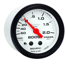 GAUGE; VAC/BOOST; 2 1/16in.; 60CMHG-2.0BAR; MECHANICAL; PHANTOM image 2
