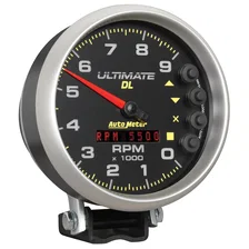 GAUGE; TACH; 5in.; 9K RPM; PEDESTAL; DATALOGGING; ULTIMATE DL PLAYBACK; BLACK image 5