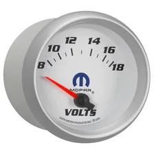 GAUGE; VOLTMETER; 2 5/8in.; 18V; ELECTRIC; WHITE; MOPAR image 5