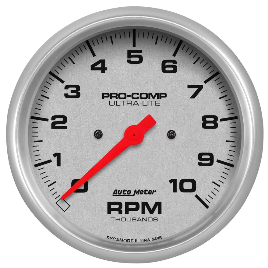 GAUGE; TACHOMETER; 5in.; 10K RPM; IN-DASH; ULTRA-LITE