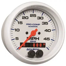 GAUGE; SPEEDOMETER; 3 3/8in.; 50MPH; GPS; MARINE WHITE image 3
