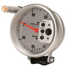 GAUGE; TACH; 5in.; 9K RPM; PEDESTAL W/QUICK LITE; DUAL RANGE W/PEAK MEMORY; UL image 2