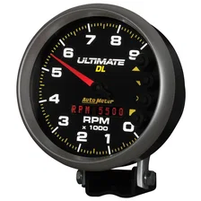 GAUGE; TACH; 5in.; 9K RPM; PEDESTAL; DATALOGGING; ULTIMATE DL PLAYBACK; BLACK image 3