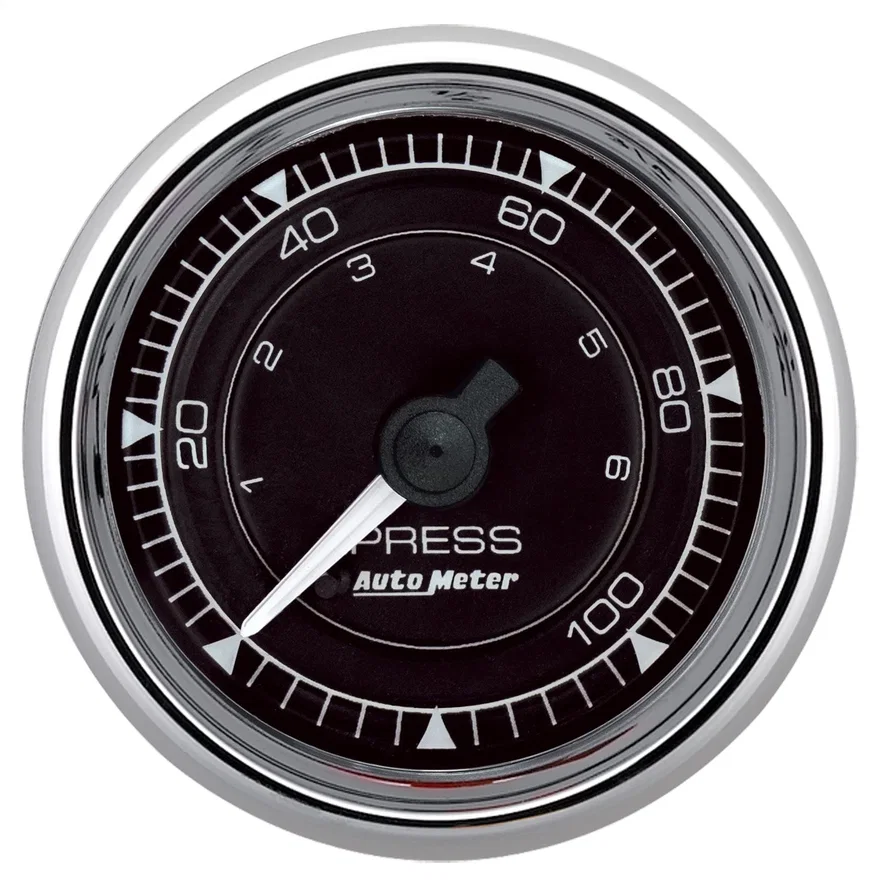 GAUGE; PRESS; 2 1/16in.; 100PSI; MECH; CHRONO CHROME