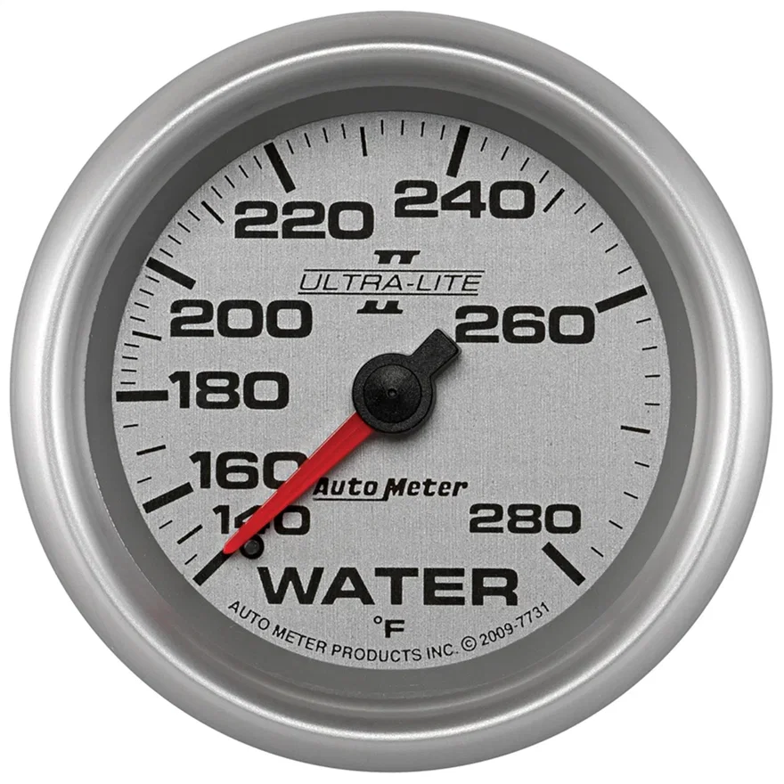GAUGE; WATER TEMP; 2 5/8in.; 140-280deg.F; MECHANICAL; ULTRA-LITE II