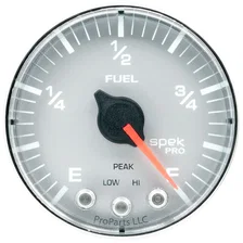 GAUGE; FUEL LEVEL; 2 1/16in.; 0-270O PROGRAMMABLE; SLVR/CHRM; SPEK-PRO image 2