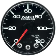 GAUGE; WATER PRESS; 2 1/16in.; 120PSI; STEPPER MOTOR W/PEAK/WARN; BLK/BLK; SPEK image 2