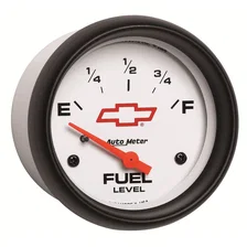 GAUGE; FUEL LEVEL; 2 5/8in.; 0OE TO 90OF; ELEC; CHEVY RED BOWTIE; WHITE image 2