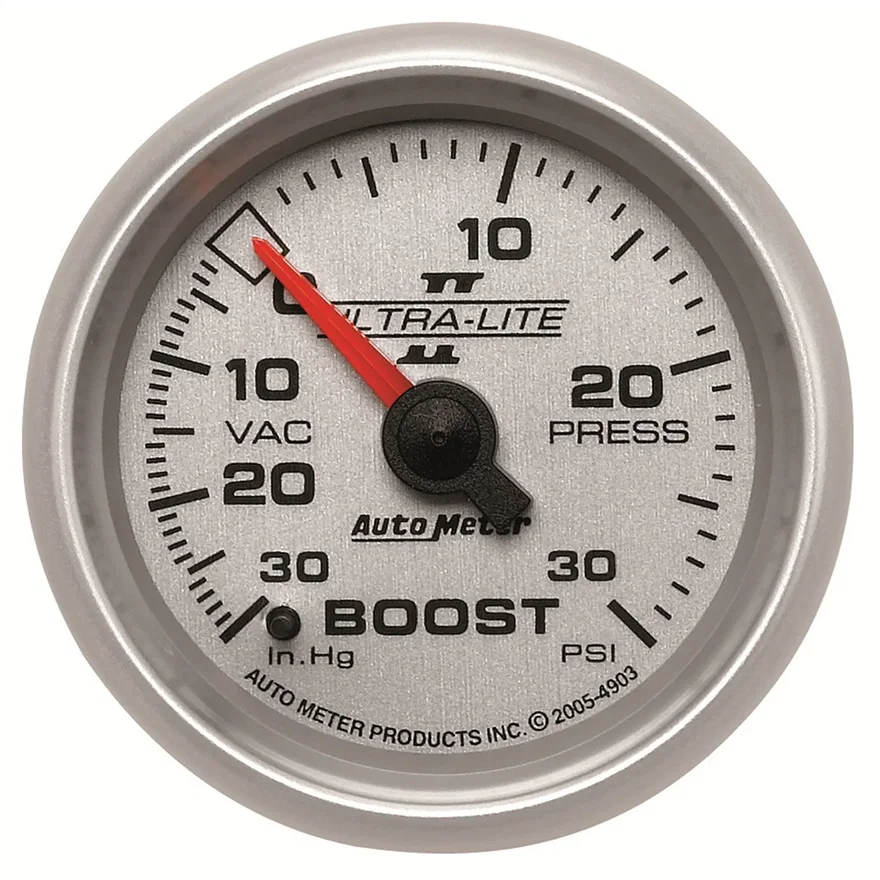 GAUGE; VAC/BOOST; 2 1/16in.; 30INHG-30PSI; MECHANICAL; ULTRA-LITE II