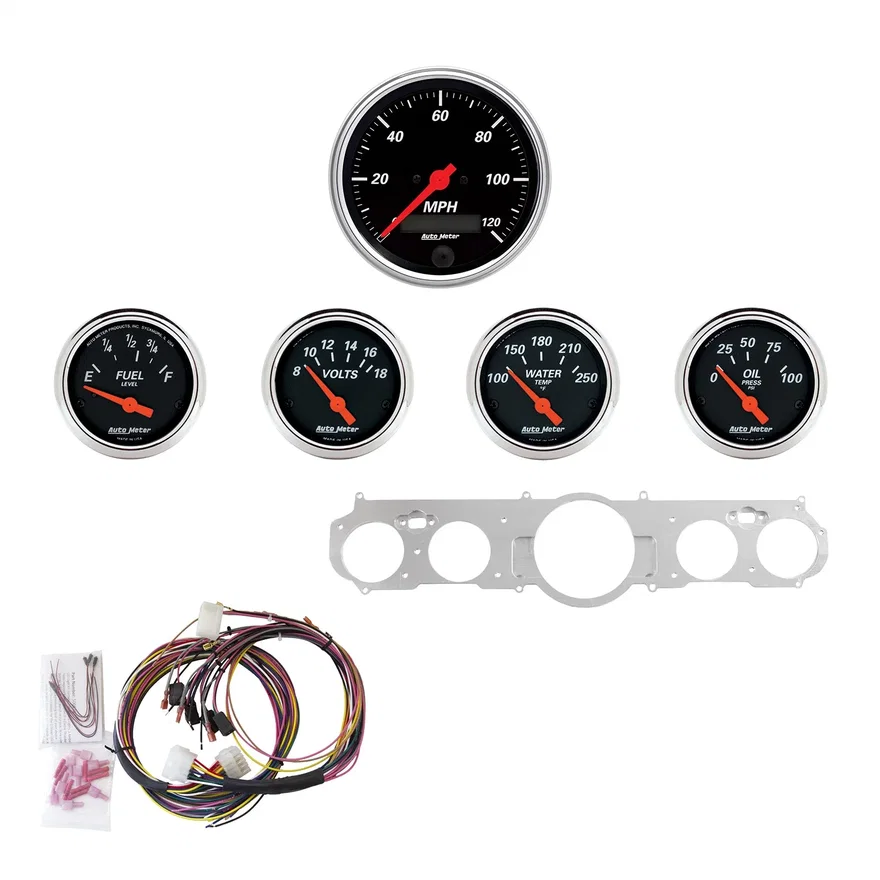 DIRECT FIT DASH KIT; MUSTANG 65-66; MPH/FUEL/OILP/WTMP/BAT; DB