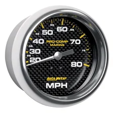 GAUGE; SPEEDOMETER; 3 3/8in.; 80MPH; MECHANICAL; MARINE CARBON FIBER image 3