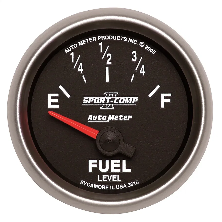 GAUGE; FUEL LEVEL; 2 1/16in.; 240OE TO 33OF; ELEC; SPORT-COMP II