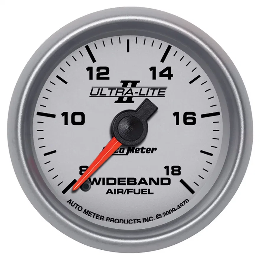 GAUGE; AIR/FUEL RATIO-WIDEBAND; ANALOG; 2 1/16in.; 8:1-18:1; STEPPER MOTOR; UL I