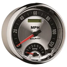 GAUGE; TACH/SPEEDO; 5in.; 160MPH/8K RPM; ELEC. PROGRAM.; AMER. MUSCLE image 5