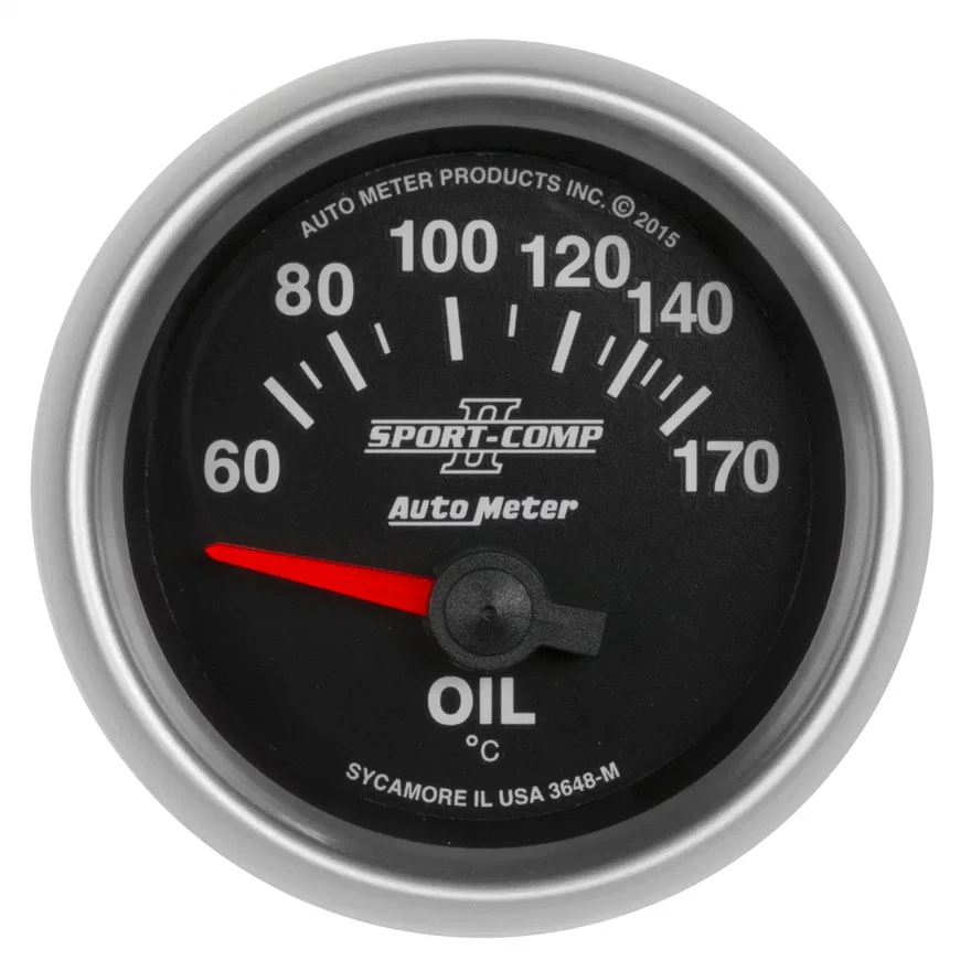GAUGE; OIL TEMP; 2 1/16in.; 60-170deg.F; ELECTRIC; SPORT-COMP II