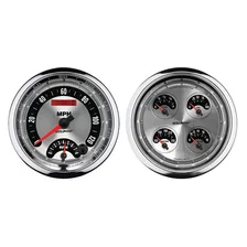 GAUGE KIT; 2 PC.; QUAD/TACH/SPEEDO; 5in.; AMERICAN MUSCLE image 1