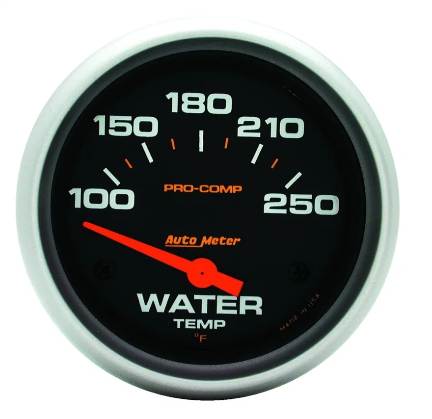 GAUGE; WATER TEMP; 2 5/8in.; 100-250deg.F; ELECTRIC; PRO-COMP