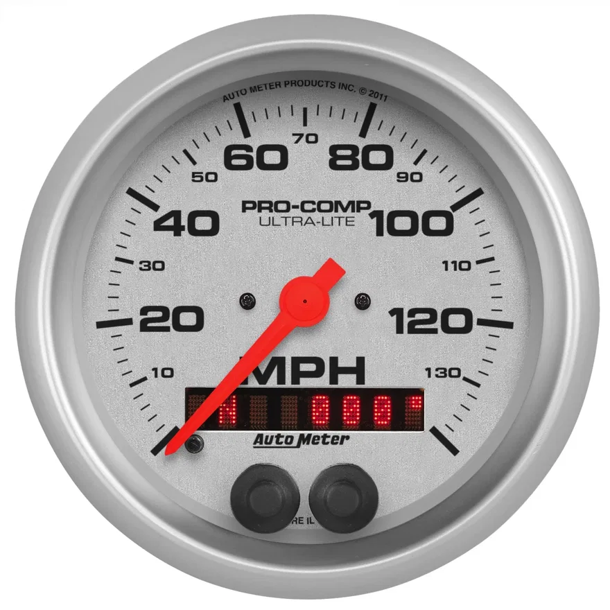 GAUGE; SPEEDOMETER; 3 3/8in.; 140MPH; GPS; ULTRA-LITE