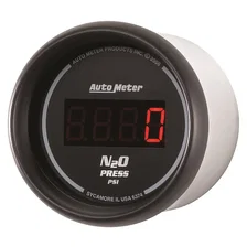 GAUGE; NITROUS PRESSURE; 2 1/16in.; 1600PSI; DIGITAL; BLACK DIAL W/RED LED image 2
