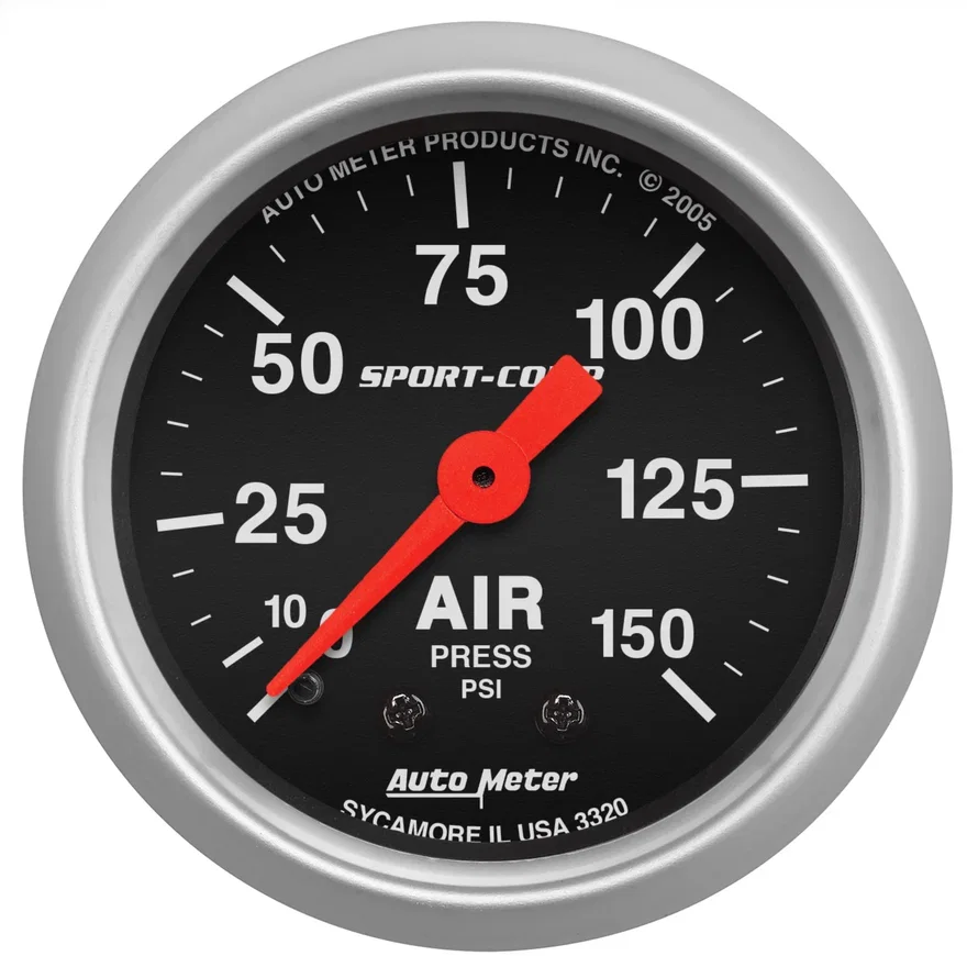 GAUGE; AIR PRESS; 2 1/16in.; 150PSI; MECHANICAL; SPORT-COMP