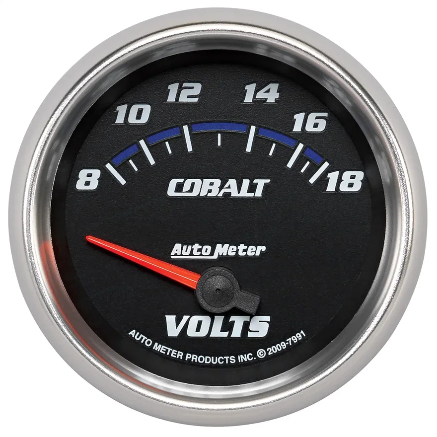 GAUGE; VOLTMETER; 2 5/8in.; 18V; ELECTRIC; COBALT