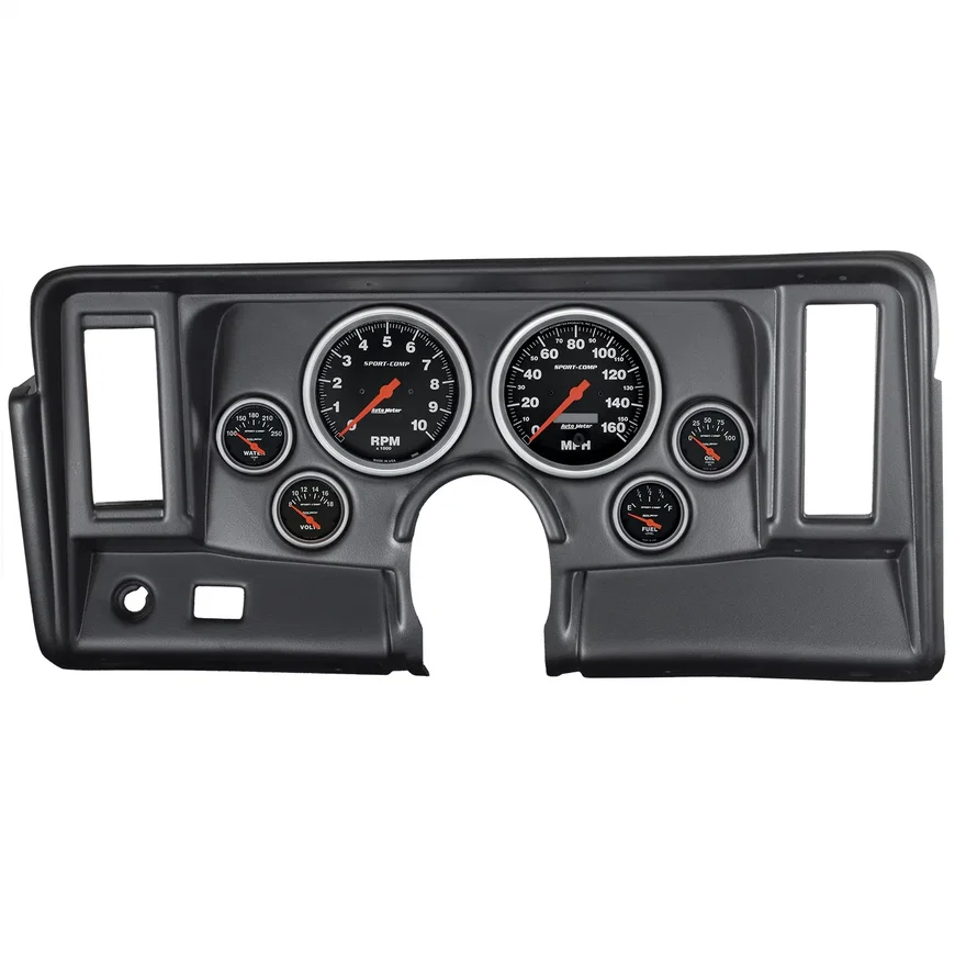 DIRECT FIT DASH KIT; NOVA 69-76; TACH/MPH/FUEL/OILP/WTMP/VOLT; SPORT-COMP