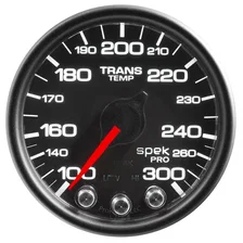 GAUGE; TRANS TEMP; 2 1/16in.; 300deg.F; STEPPER MOTOR W/PEAK/WRN; BLK/BLK; SPEK- image 2