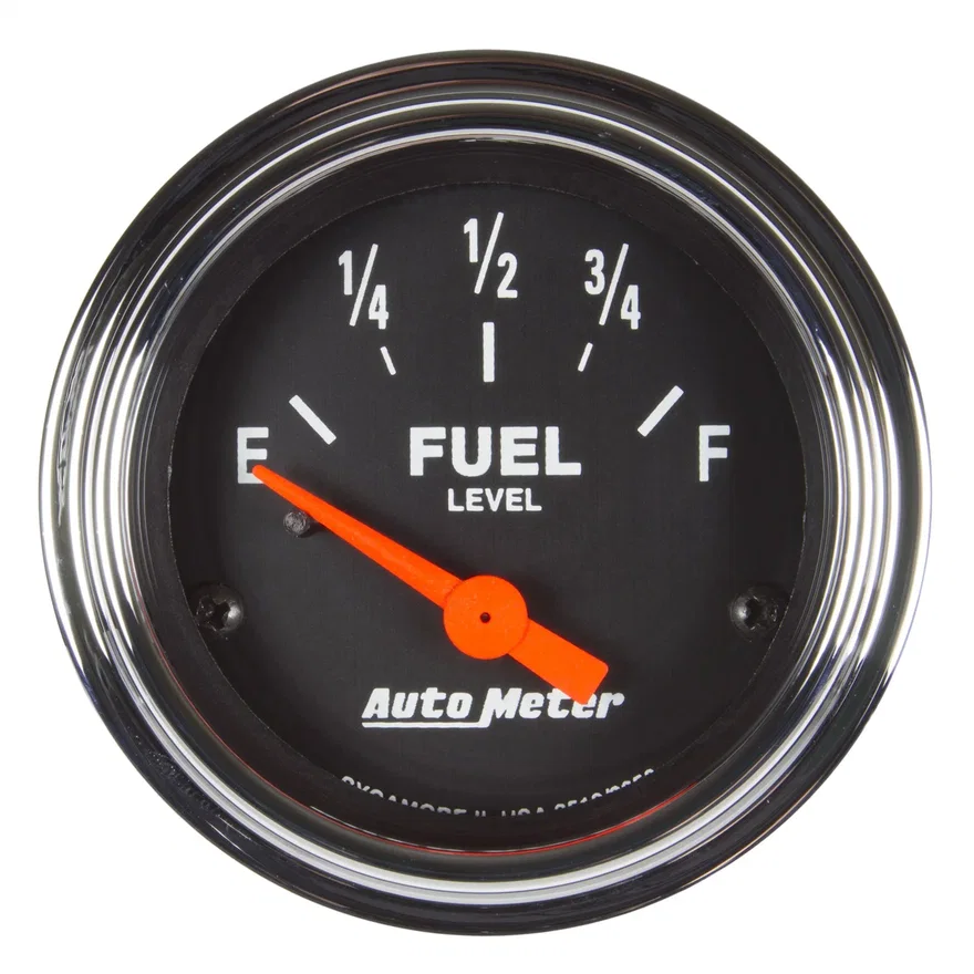 GAUGE; FUEL LEVEL; 2 1/16in.; 73OE TO 10OF(AFTERMARKET LINEAR); ELEC; TRAD CHROM