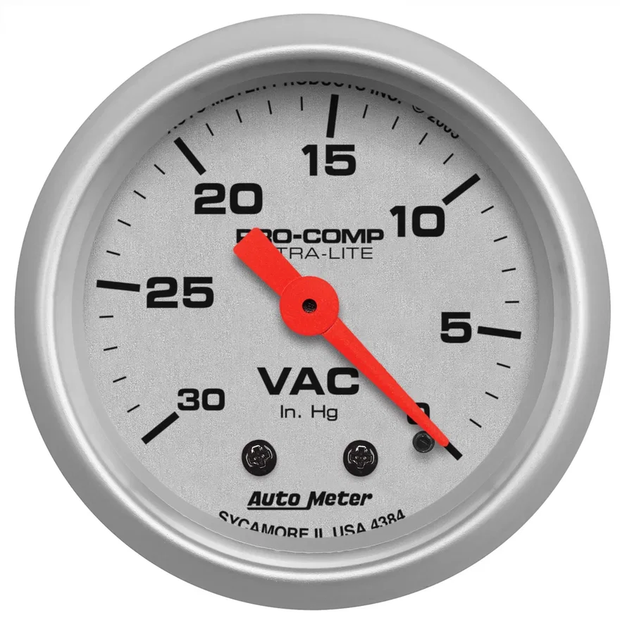 GAUGE; VACUUM; 2 1/16in.; 30INHG; MECHANICAL; ULTRA-LITE