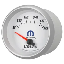 GAUGE; VOLTMETER; 2 5/8in.; 18V; ELECTRIC; WHITE; MOPAR image 2