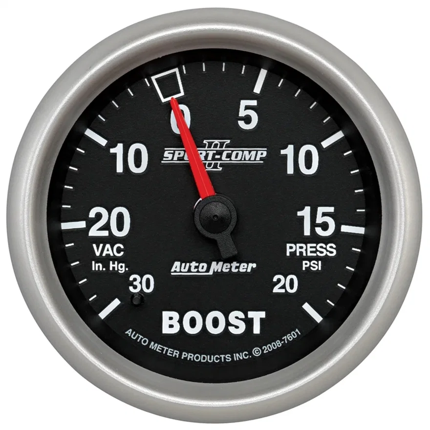 GAUGE; VAC/BOOST; 2 5/8in.; 30INHG-20PSI; MECHANICAL; SPORT-COMP II