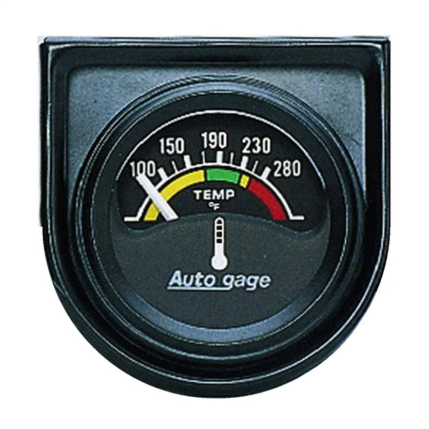 GAUGE CONSOLE; WATER TEMP; 1.5in.; 280deg.F; ELEC; BLK DIAL; BLK BEZEL; AUTOGAGE