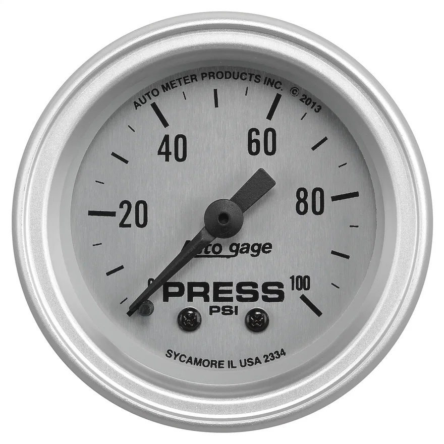 GAUGE CONSOLE; PRESSURE; 2 1/16in.; 100PSI; SLVR DIAL; SLVR BEZEL; AUTOGAGE