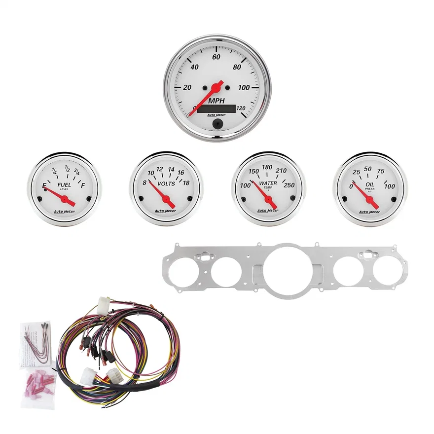 DIRECT FIT DASH KIT; MUSTANG 65-66; MPH/FUEL/OILP/WTMP/BAT; AW