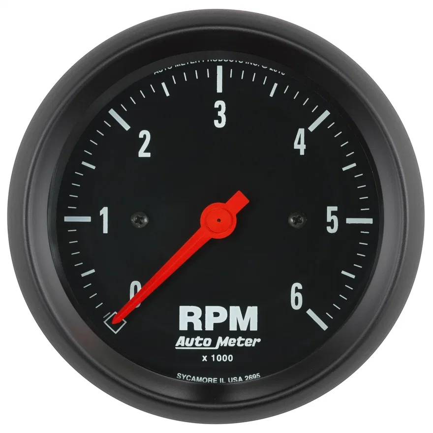 GAUGE; TACHOMETER; 3 3/8in.; 6K RPM; IN-DASH; Z-SERIES