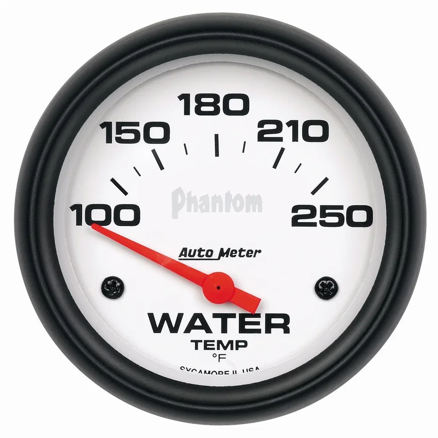 GAUGE; WATER TEMP; 2 5/8in.; 100-250deg.F; ELECTRIC; PHANTOM