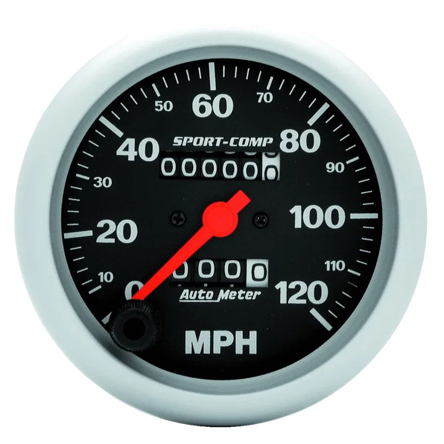 GAUGE; SPEEDOMETER; 3 3/8in.; 120MPH; MECHANICAL; SPORT-COMP