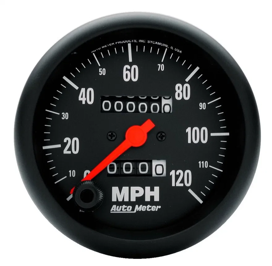 GAUGE; SPEEDOMETER; 3 3/8in.; 120MPH; MECHANICAL; Z-SERIES