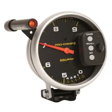 GAUGE; TACH; 5in.; 9K RPM; PEDESTAL DUAL RANGE W/QUICK LITE/PEAK MEM; PRO-COMP image 4