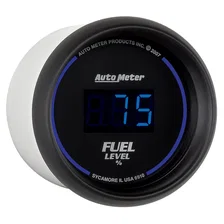 GAUGE; FUEL LEVEL; 2 1/16in.; 0-280O PROGRAMMABLE; DIGITAL; BLACK DIAL W/BLUE LE image 3