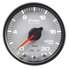 GAUGE; PYRO. (EGT); 2 1/16in.; 2000deg.F; STEPPER MOTOR W/PEAK/WARN; SLVR/BLK; S image 2