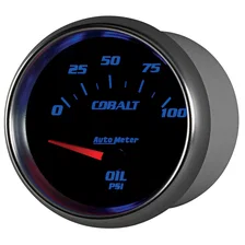 GAUGE; OIL PRESSURE; 2 5/8in.; 100PSI; ELECTRIC; COBALT image 3