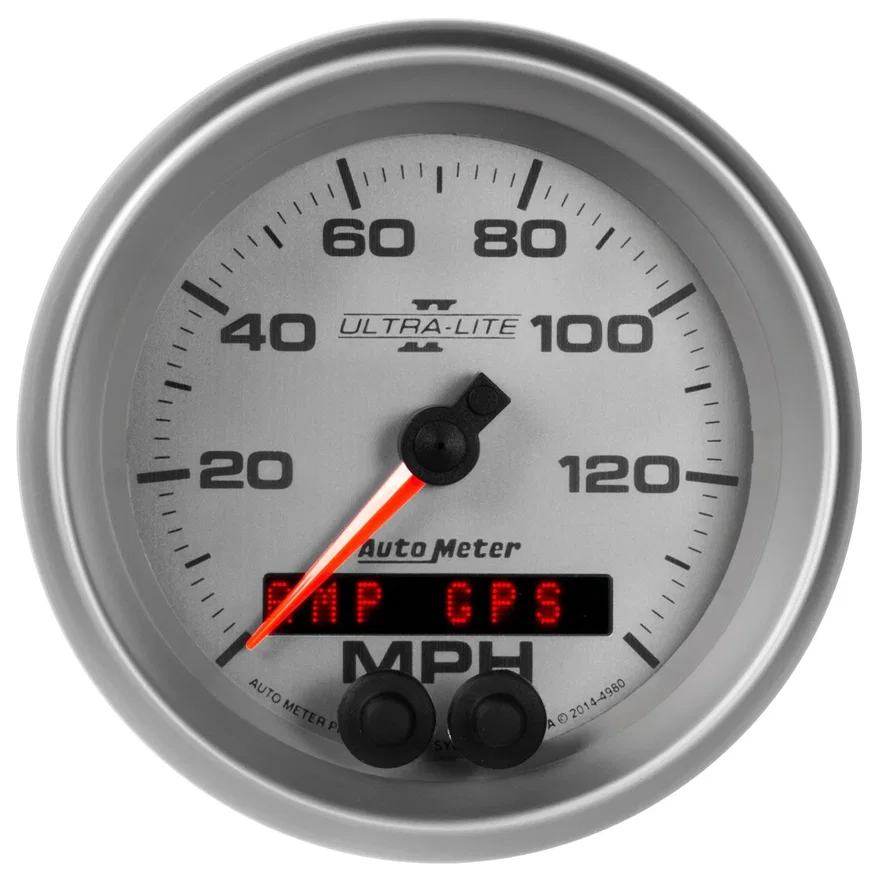 GAUGE; SPEEDOMETER; 3 3/8in.; 140MPH; GPS; ULTRA-LITE II