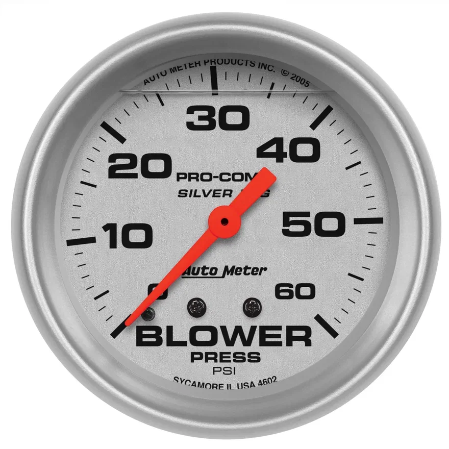 GAUGE; BLOWER PRESS; 2 5/8in.; 60PSI; LIQUID FILLED MECH; ULTRA-LITE