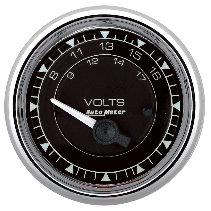GAUGE; VOLTMETER; 2 1/16in.; 18V; ELEC; CHRONO CHROME